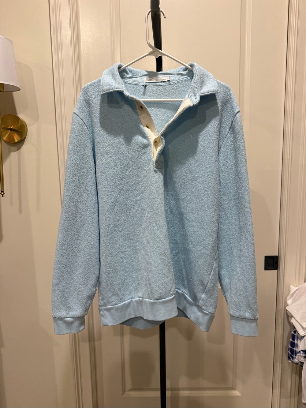 Criquet Light Blue Men’s Collared Crew Pullover